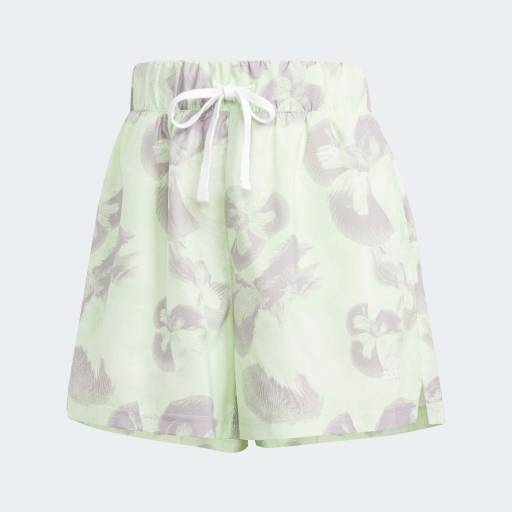 FLORAL GRAPHIC WOVEN SHORTS  - Ivory