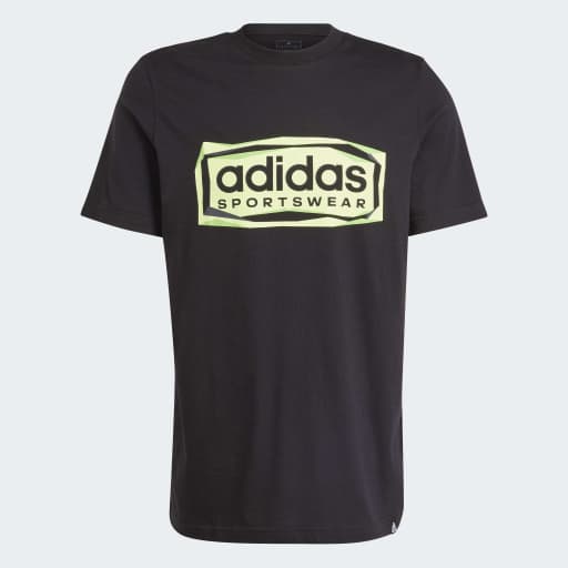FOLDED SPORTSWEAR GRAPHIC TEE  - Black