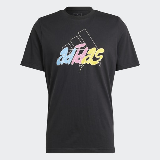 ILLUSTRATED BADGE GRAPHIC TEE  - Black