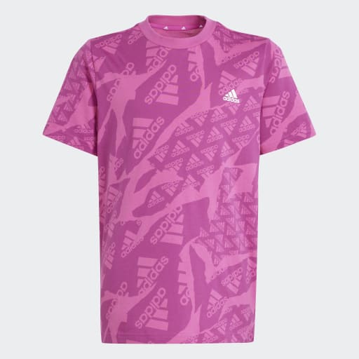 ESSENTIALS ALLOVER PRINTED T JUNIOR - Semi Lucid Fuchsia