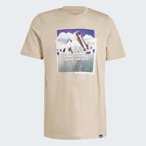 LANDSCAPE BADGE GRAPHIC TEE  - Magic Beige