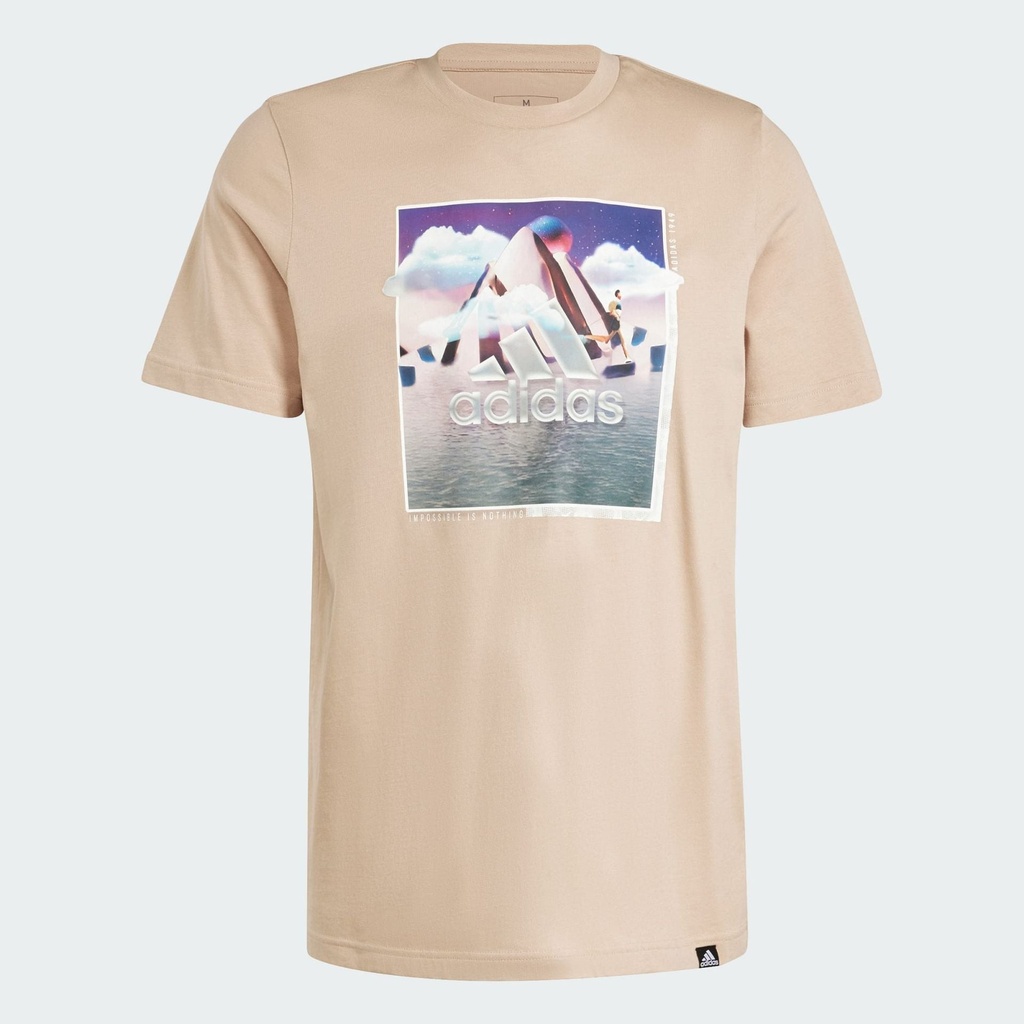 LANDSCAPE BADGE GRAPHIC TEE  - Magic Beige