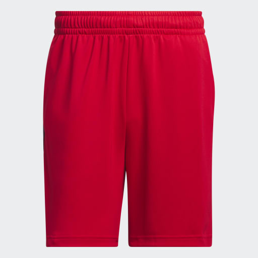 LEGENDS 3-STRIPES BASKETBALL SHORTS - Better Scarlet / Aurora Black