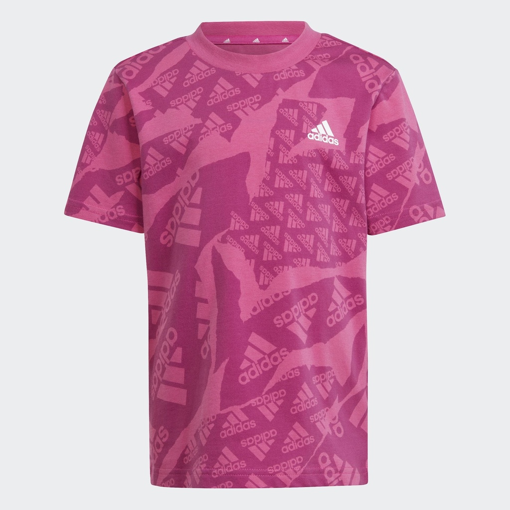 LITTLE KIDS ESSENTIALS ALLOVER PRINTED T - Semi Lucid Fuchsia