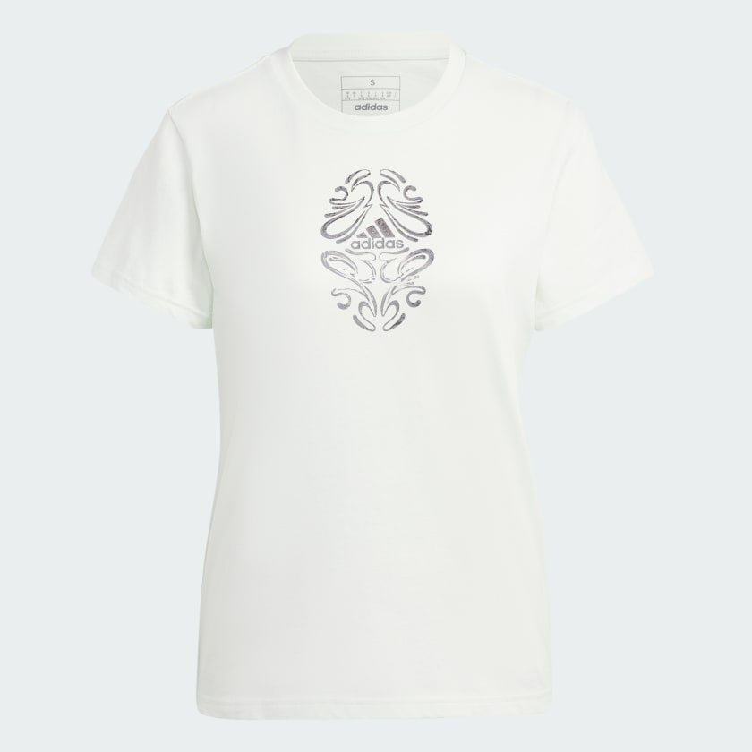 METALLIC GRAPHIC TEE  - Crystal Jade
