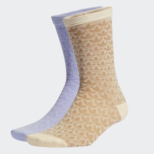 MONOGRAM CREW 2 PAIR PACK  - Violet Tone