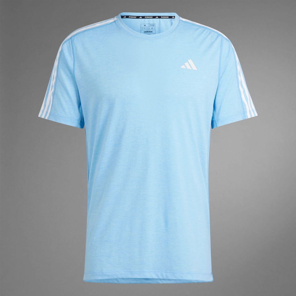 OWN THE RUN 3 STRIPES T - Semi Blue Burst