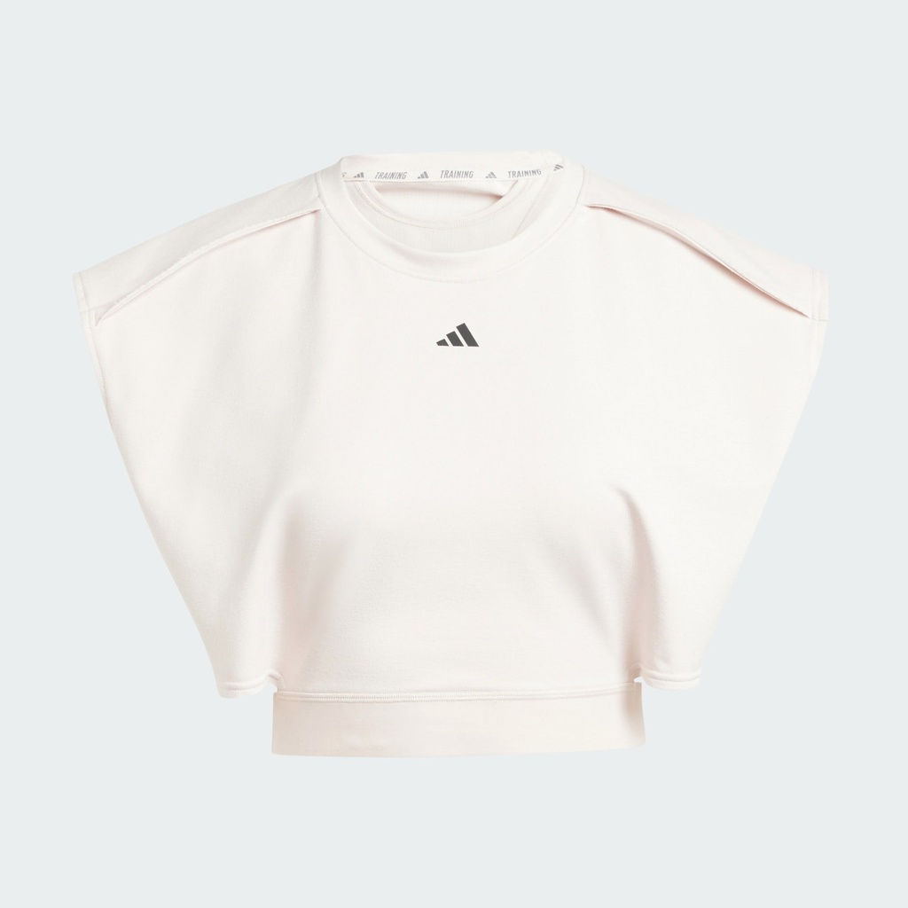 POWER AEROREADY CROPPED SLEEVELESS TEE  - Putty Mauve