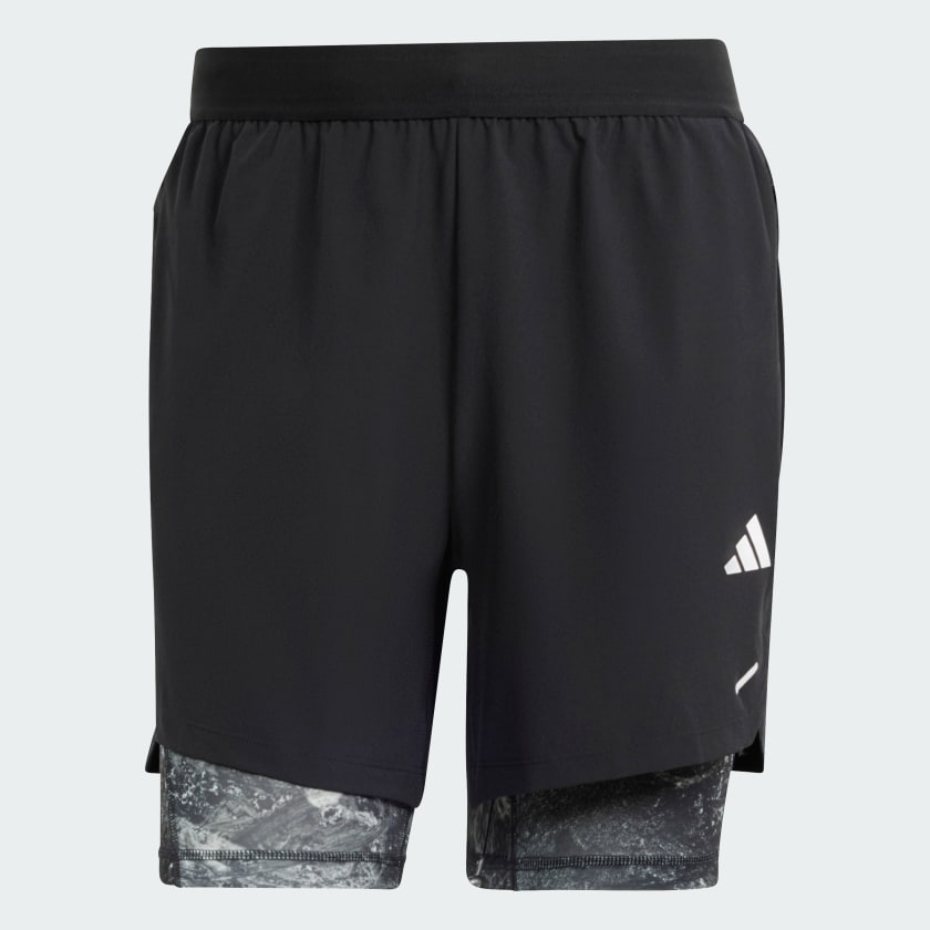 POWER WORKOUT 2IN1 SHORTS  - Black