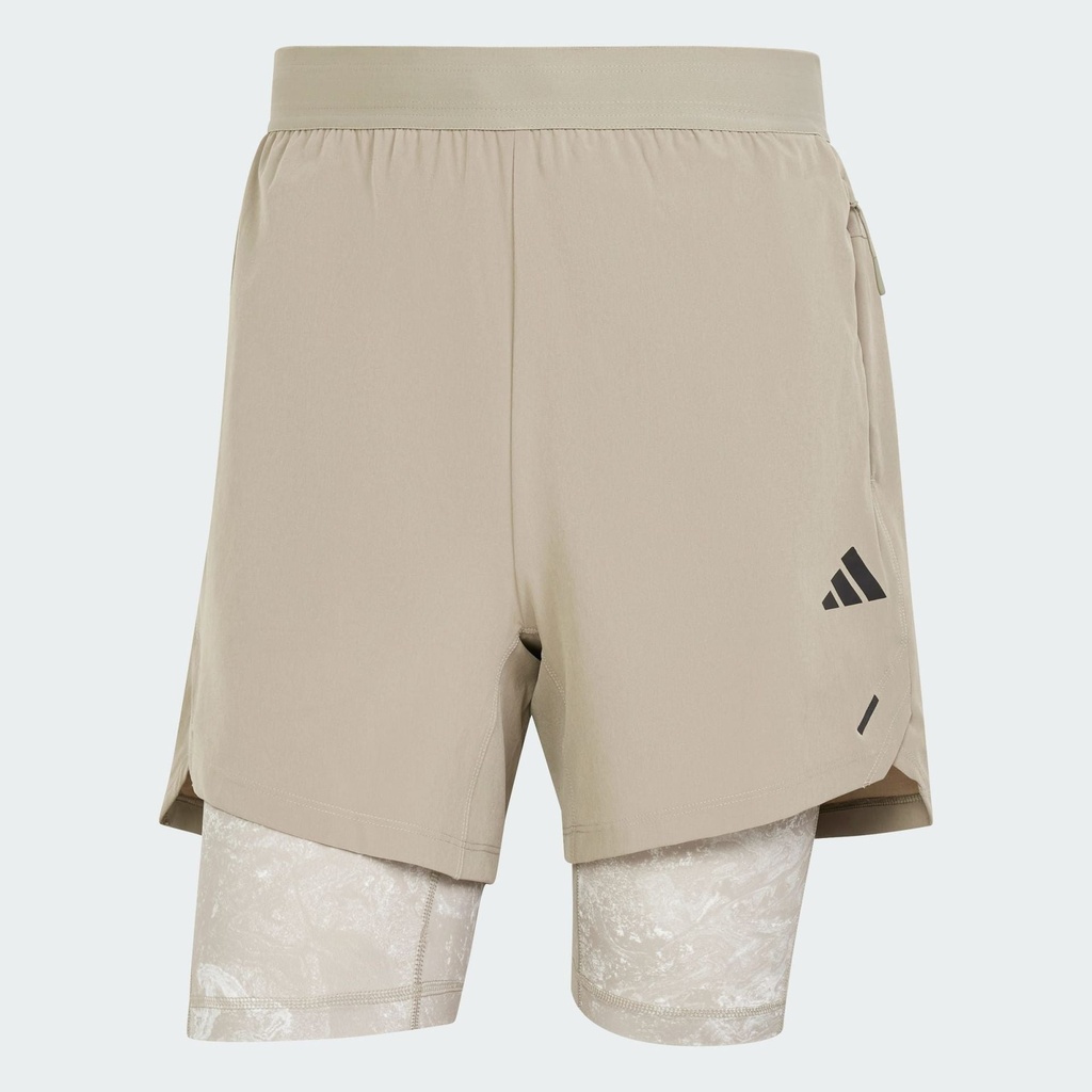 POWER WORKOUT 2IN1 SHORTS  - Silver Pebble