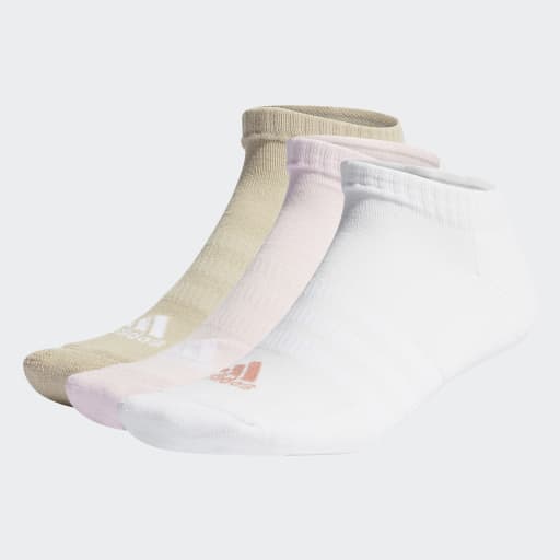 CUSHIONED SPORTSWEAR LOW CUT SOCKS 3 PAIR PACK - Clear Pink