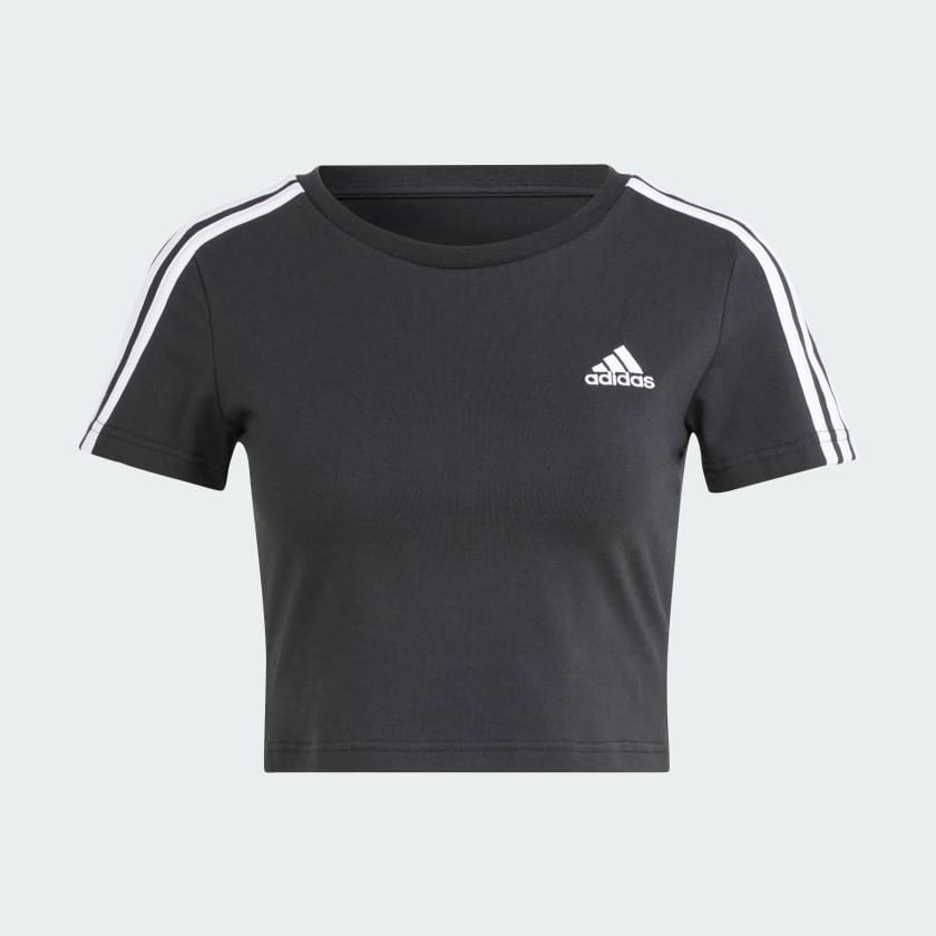 ESSENTIALS 3 STRIPES BABY T-SHIRT - Black