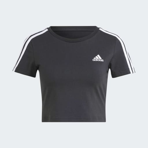 ESSENTIALS 3 STRIPES BABY T-SHIRT - Black