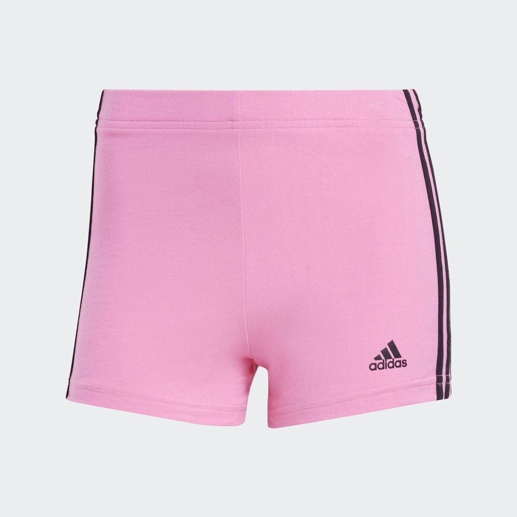 ESSENTIALS 3-STRIPES SINGLE JERSEY BOOTY SHORT - Pulse Magenta
