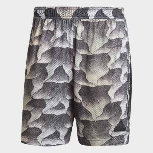 TIRO ALLOVER PRINT MESH SHORTS  - Black