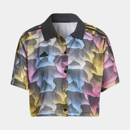 TIRO PRINT MESH SUMMER SHIRT  - Black