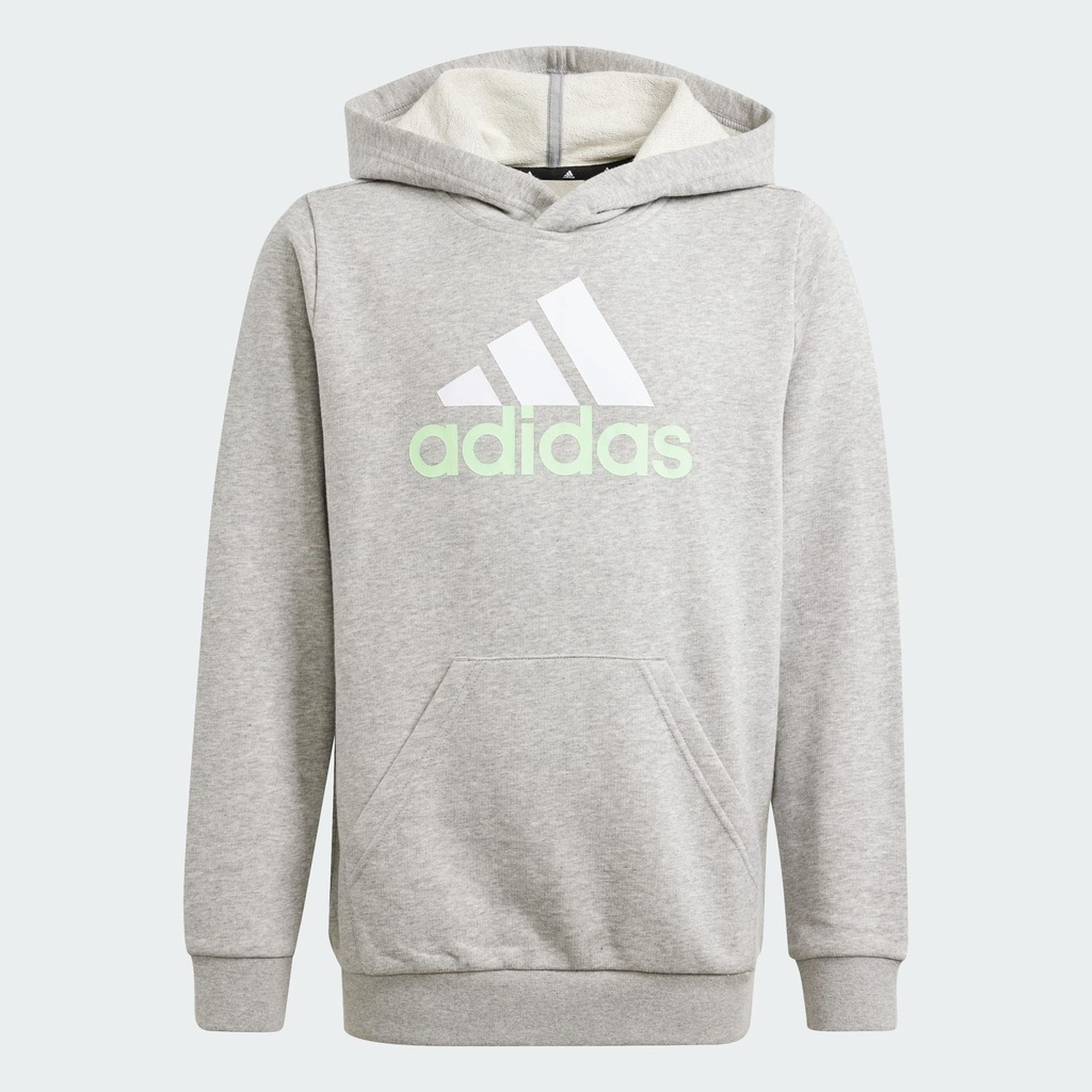 UNISEX ESSENTIALS 2 COLORED BIG LOGO COTTON HOODIE  - Medium Grey Heather