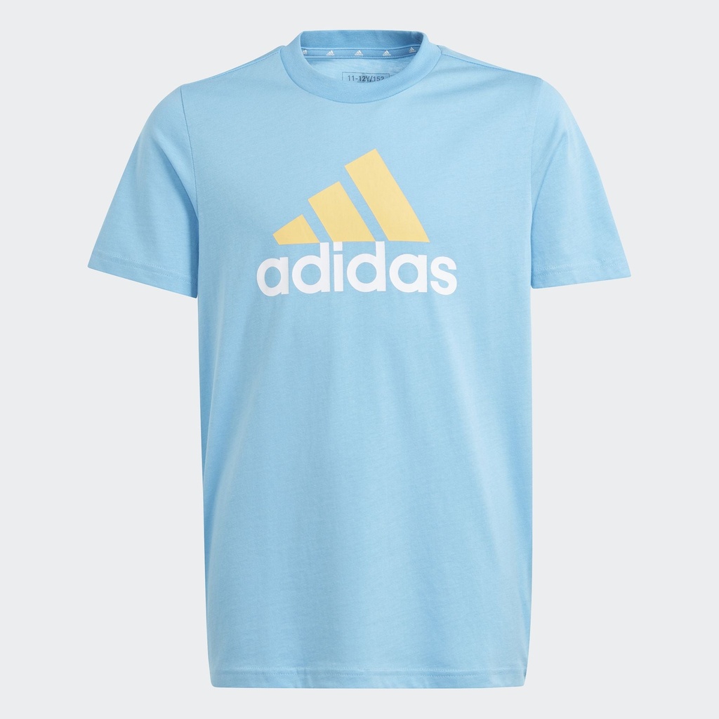 UNISEX ESSENTIALS 2 COLORED BIG LOGO COTTON T - Semi Blue Burst