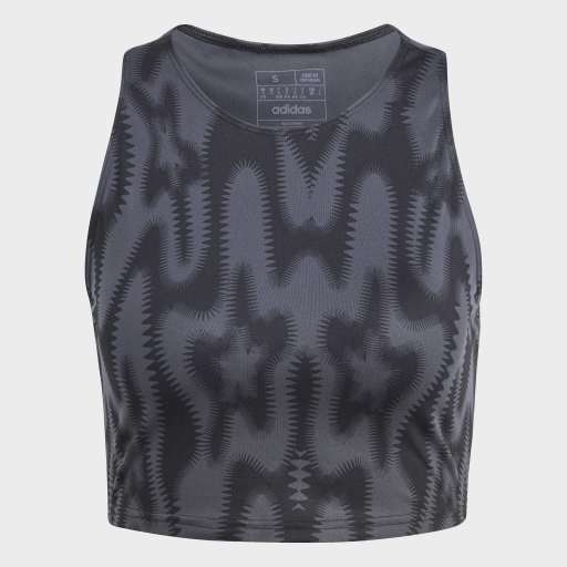 YOGA STUDIO PRINTED TANK  - Black