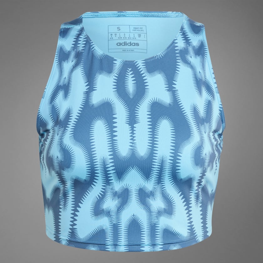 YOGA STUDIO PRINTED TANK  - Semi Blue Burst