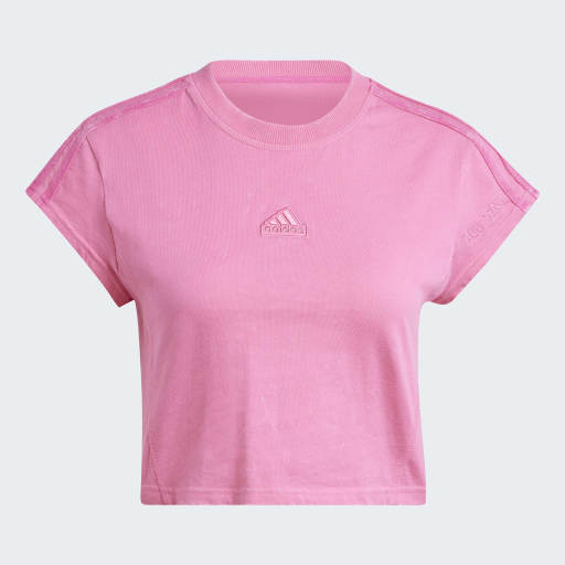 ALL SZN GARMENT WASH 3-STRIPES BABY T-SHIRT - Pulse Magenta
