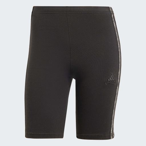 ALL SZN GARMENT WASH 3-STRIPES BIKE SHORTS - Black