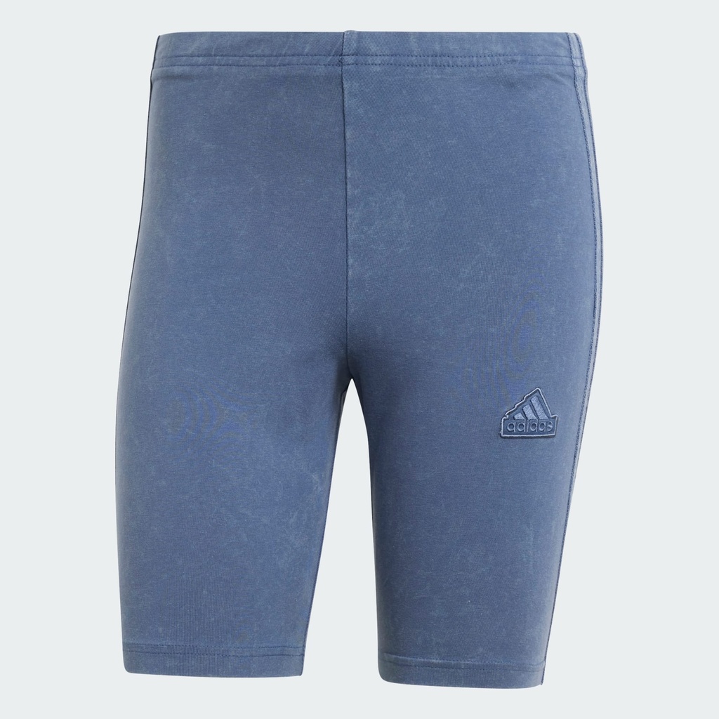 ALL SZN GARMENT WASH 3-STRIPES BIKE SHORTS - Preloved Ink