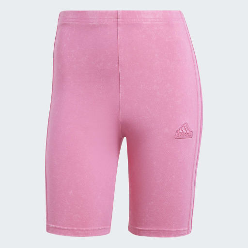 ALL SZN GARMENT WASH 3-STRIPES BIKE SHORTS - Pulse Magenta