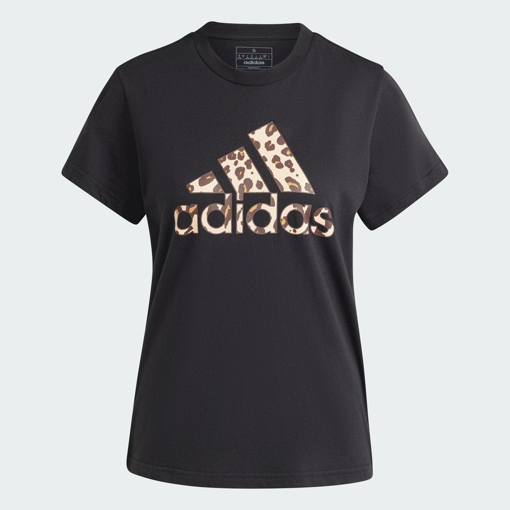 ANIMAL PRINT GRAPHIC TEE - Black