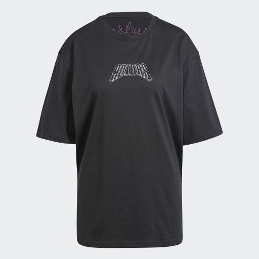 BAND MERCH GRAPHIC BOYFRIEND TEE - Black