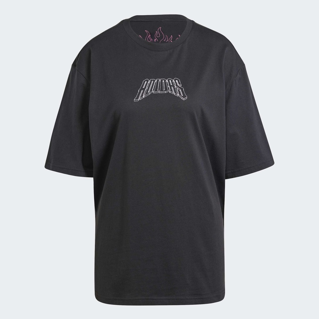 BAND MERCH GRAPHIC BOYFRIEND TEE - Black