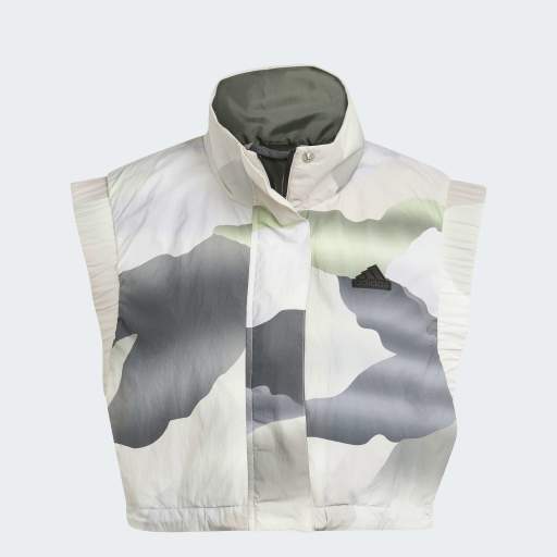 CITY ESCAPE CAMO PRINT CROPPED VEST - Legend Ivy