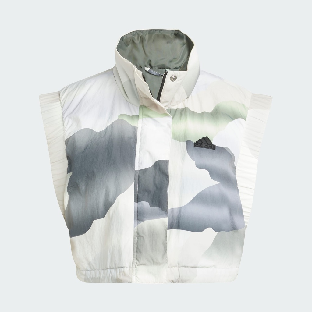 CITY ESCAPE CAMO PRINT CROPPED VEST - Legend Ivy