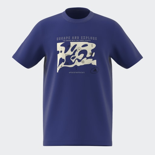 CITY ESCAPE GRAPHIC TEE JUNIOR - Semi Lucid Blue