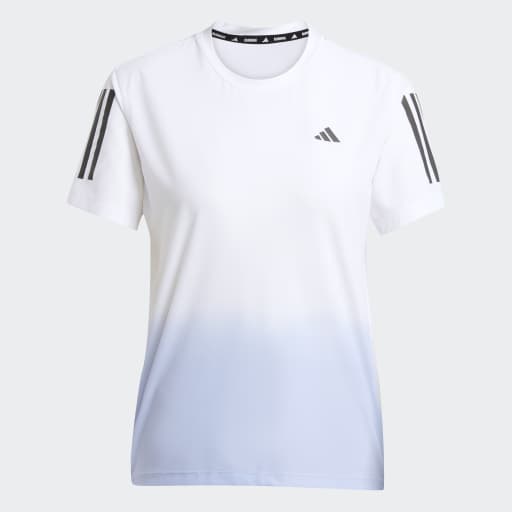 OWN THE RUN CLIMACOOL COLORBLOCK T-SHIRT - White / Violet Tone