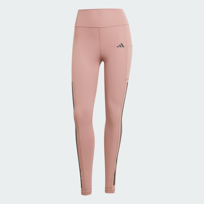 ADIDAS OPTIME 3-STRIPES FULL LENGTH LEGGINGS - Pink