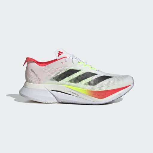 ADIZERO BOSTON 12 SHOES - Cloud White / Core Black / Lucid Red