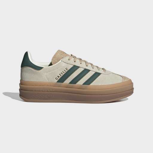 GAZELLE BOLD SHOES - Cream White / Collegiate Green / Magic Beige