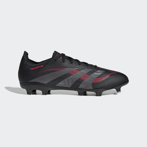 PREDATOR LEAGUE FIRM/MULTI-GROUND BOOTS - Core Black / Grey Four / Lucid Red