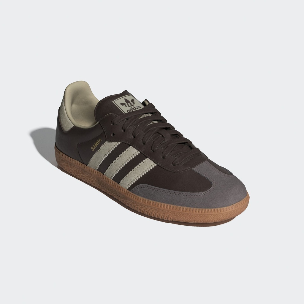 SAMBA OG SHOES - Brown / Putty Grey / Gold Metallic
