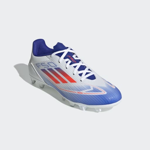 F50 CLUB FLEXIBLE GROUND BOOTS - Cloud White / Solar Red / Lucid Blue
