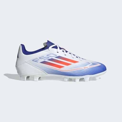 F50 CLUB FLEXIBLE GROUND BOOTS - Cloud White / Solar Red / Lucid Blue
