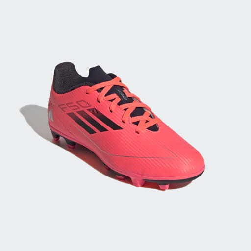 F50 CLUB FLEXIBLE GROUND BOOTS KIDS - Turbo / Aurora Black / Platinum Metallic