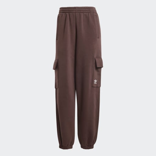 ESSENTIALS FLEECE CARGO JOGGERS - Brown