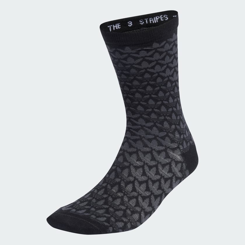 MONOGRAM CREW SOCKS 2 PAIRS - Black / Linen Khaki