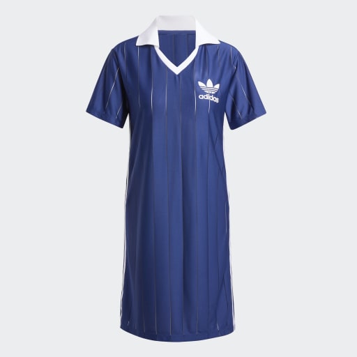 ADICOLOR 3-STRIPES PINSTRIPE DRESS - Blue