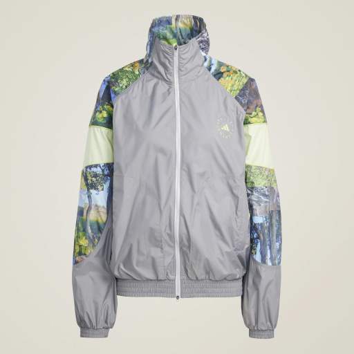 ADIDAS BY STELLA MCCARTNEY EARTH COLLAGE WOVEN TRACK TOP - Grey