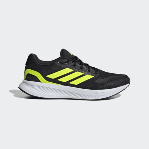 RUNFALCON 5 RUNNING SHOES - Core Black / Lucid Lemon / Cloud White