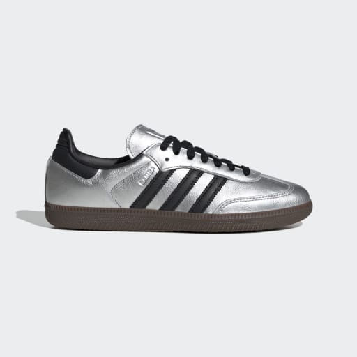 SAMBA OG SHOES - Silver Metallic / Core Black / Gum