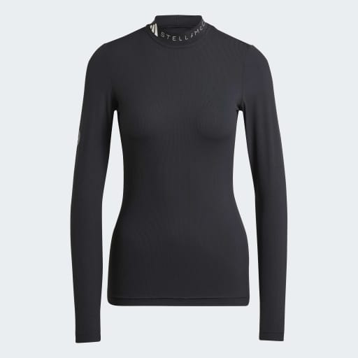 ADIDAS BY STELLA MCCARTNEY SPORTSWEAR RIB LONG SLEEVE SHIRT - Black